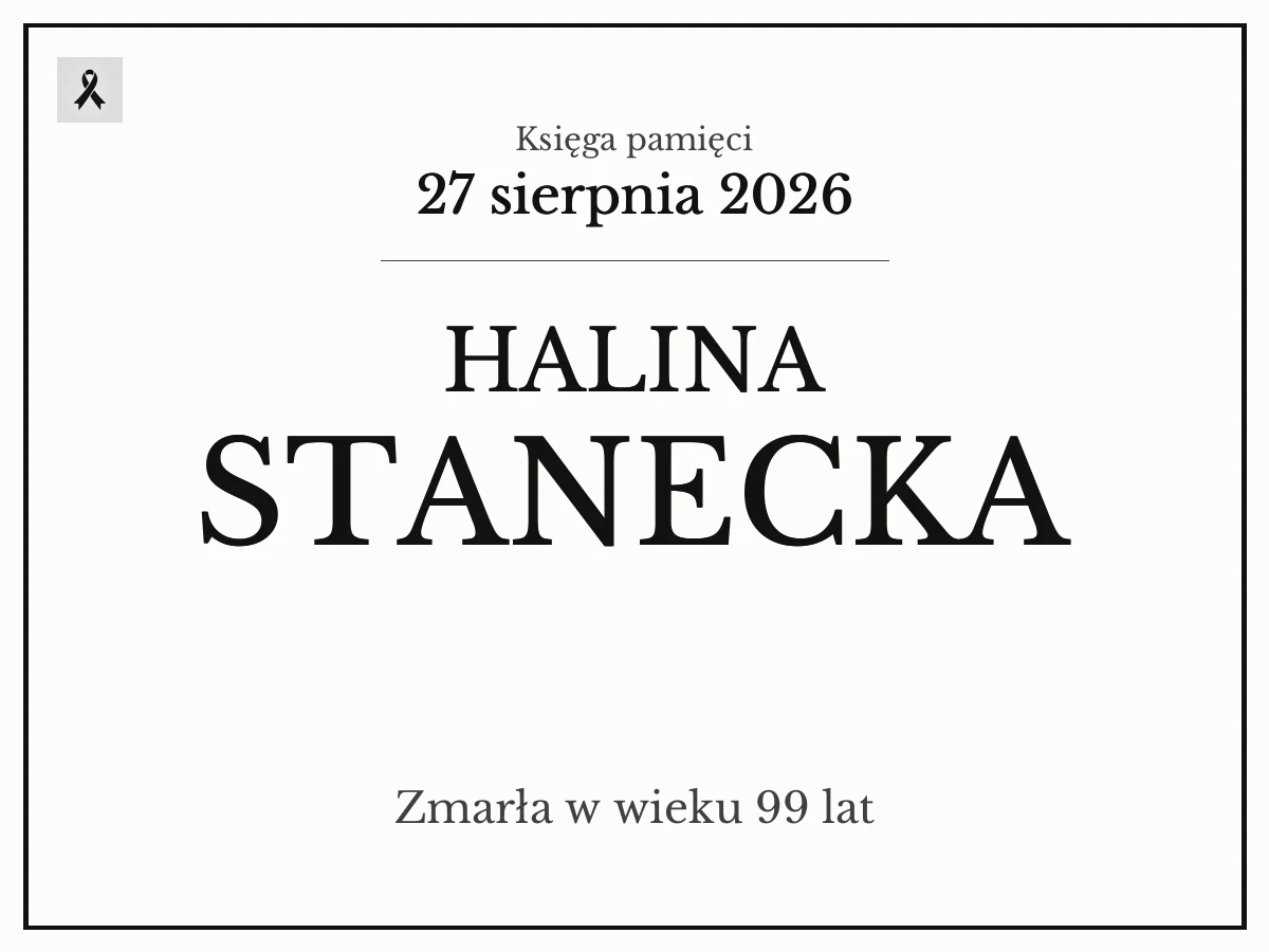 Halina Stanecka z domu Skrzysiewicz