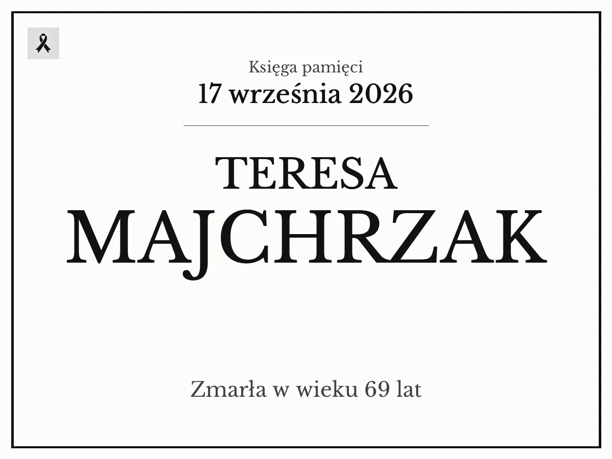 Teresa Majchrzak z domu Kucharska