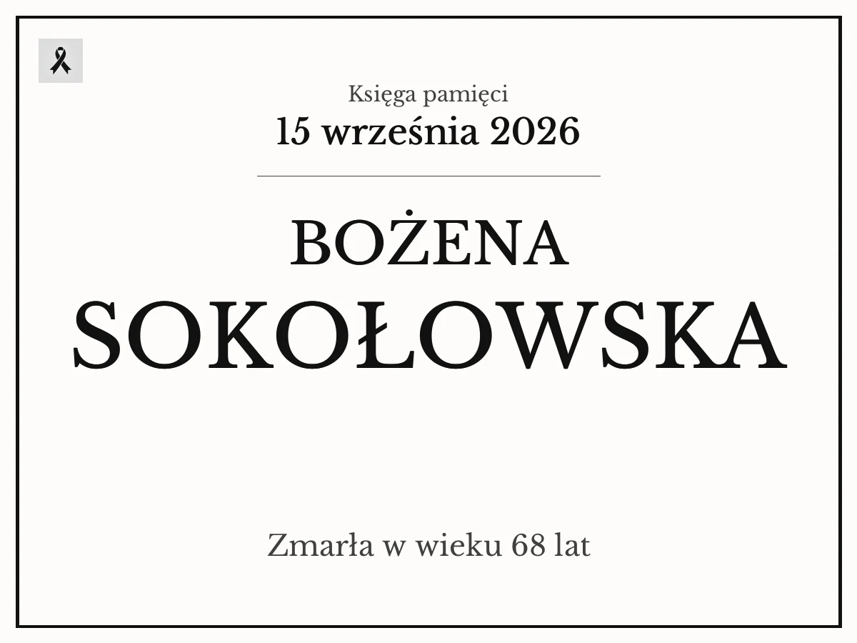 Bożena Sokołowska z domu Stefańska
