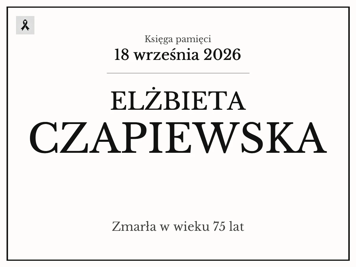 Elżbieta Czapiewska z domu Walkiewicz