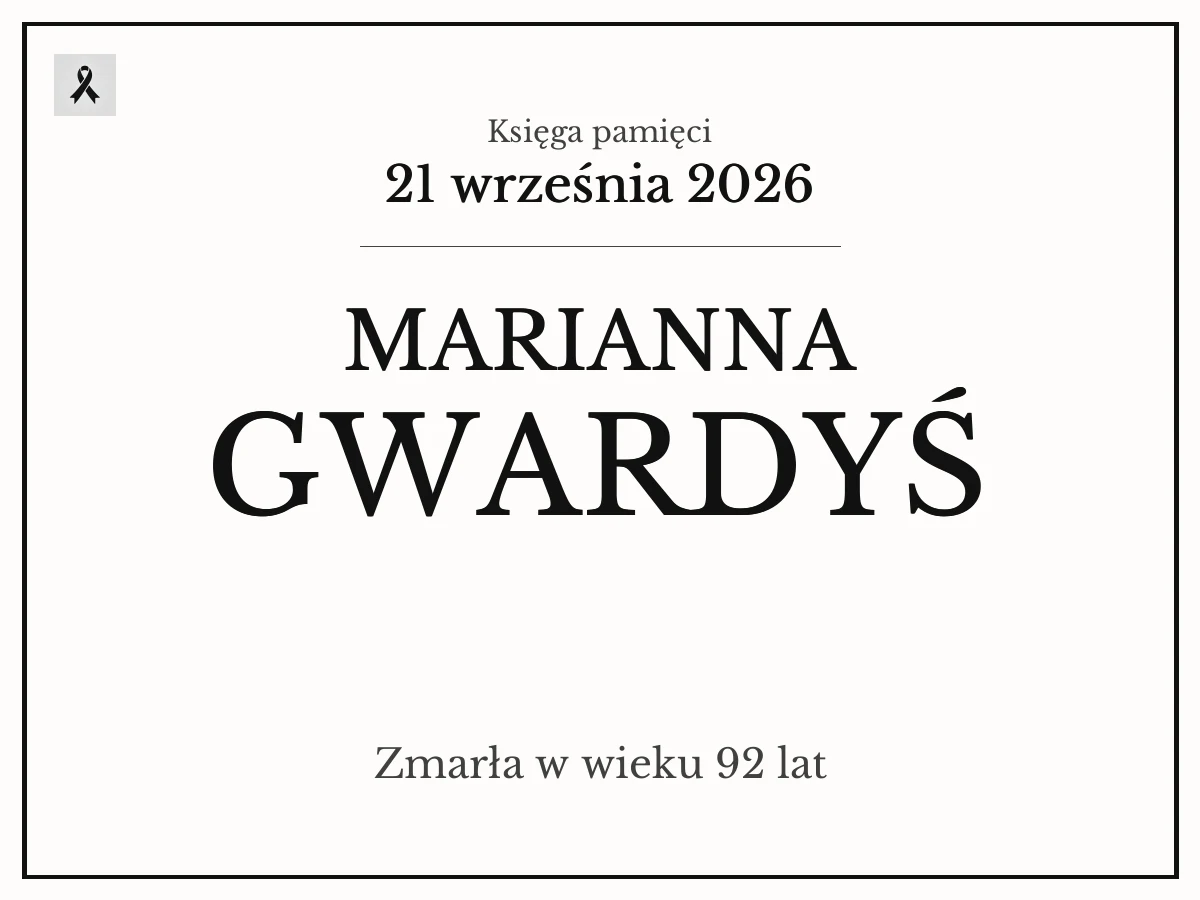 Marianna Gwardyś z domu Maciejska