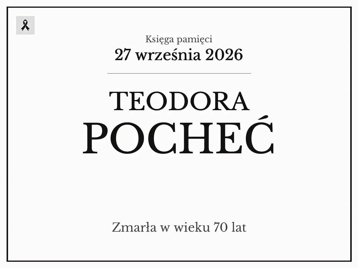 Teodora Pocheć z domu Stawiarska
