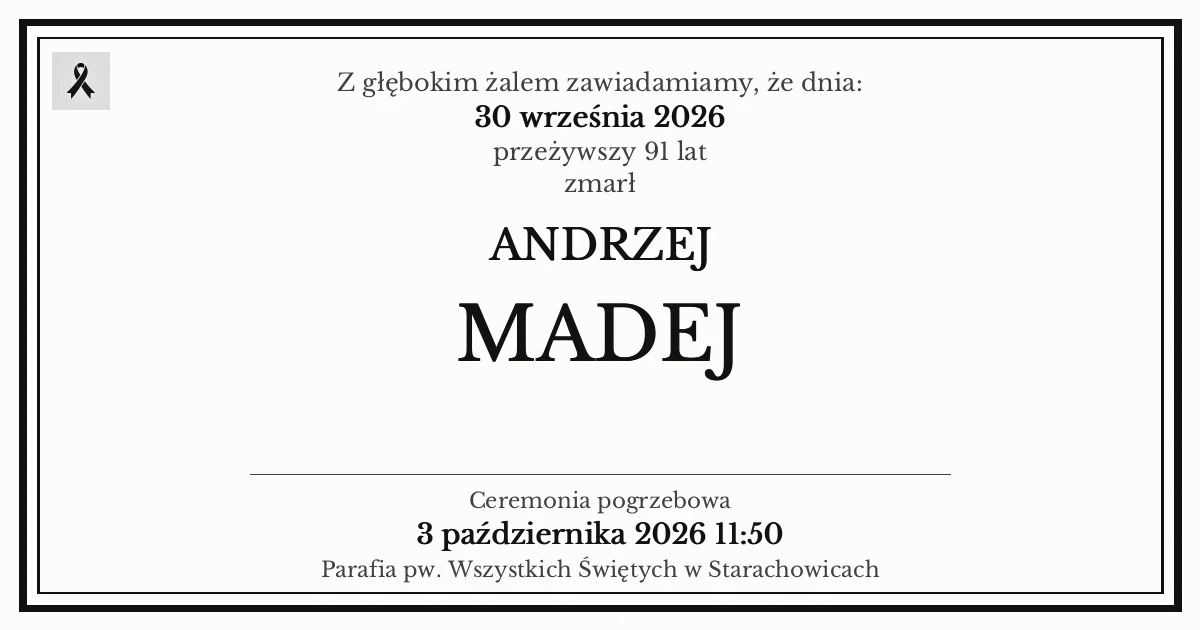 Nekrolog — Andrzej Madej