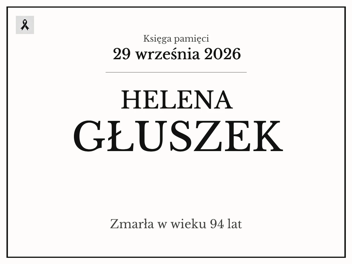 Helena Głuszek z domu Pożoga