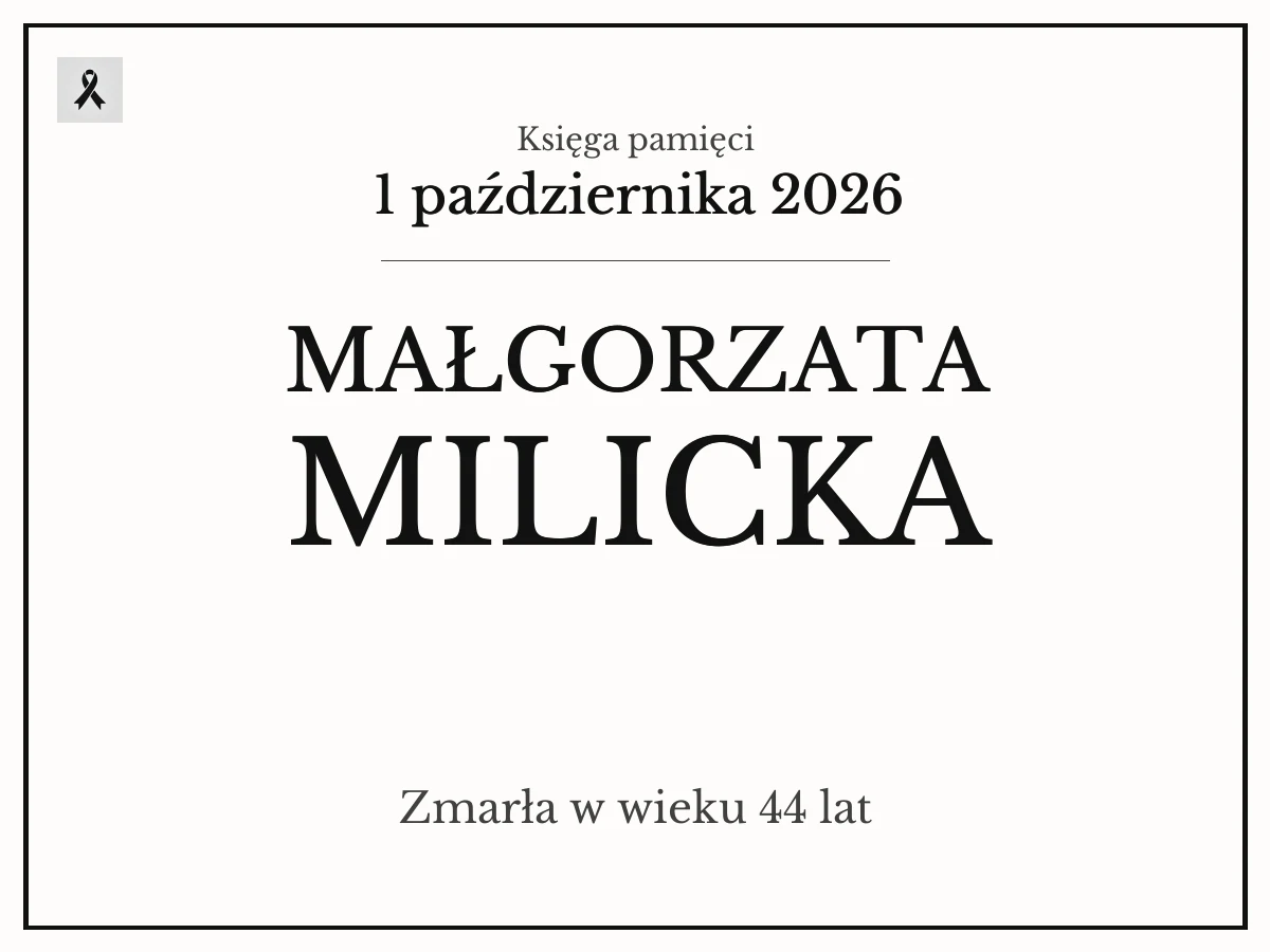 Małgorzata Milicka z domu Sasal