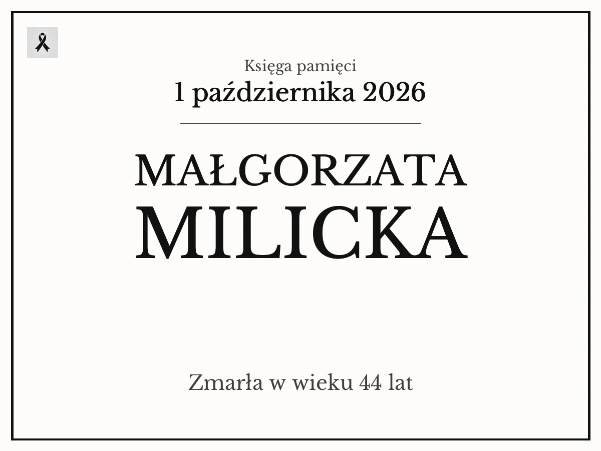 Małgorzata Milicka z domu Sasal