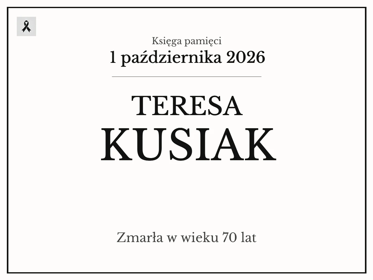 Teresa Kusiak z domu Łodej