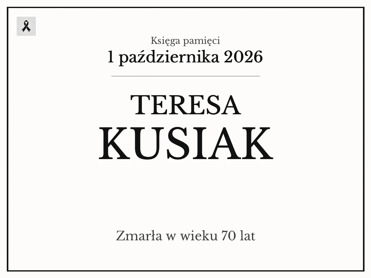 Teresa Kusiak z domu Łodej