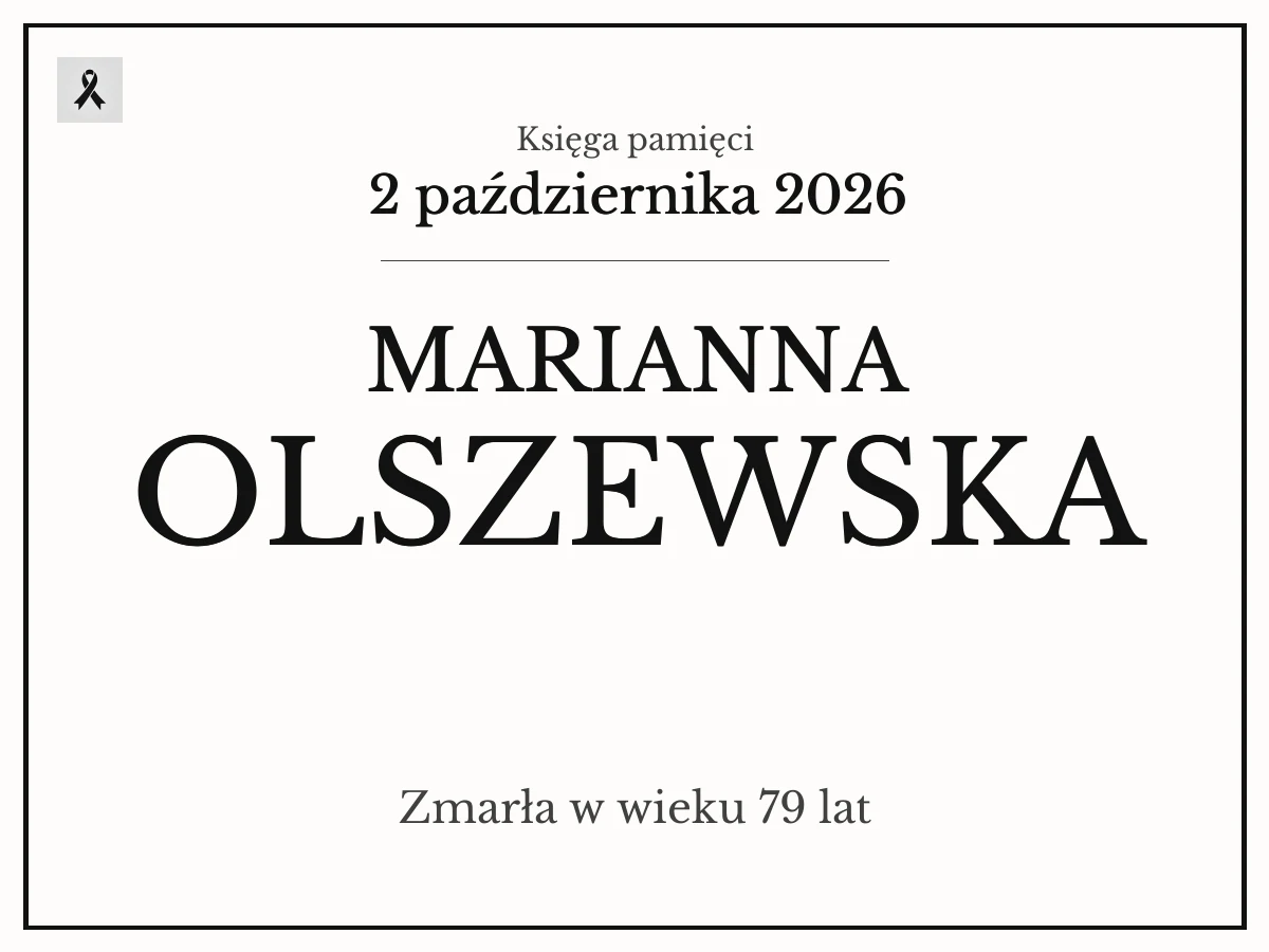 Marianna Olszewska z domu Nowak