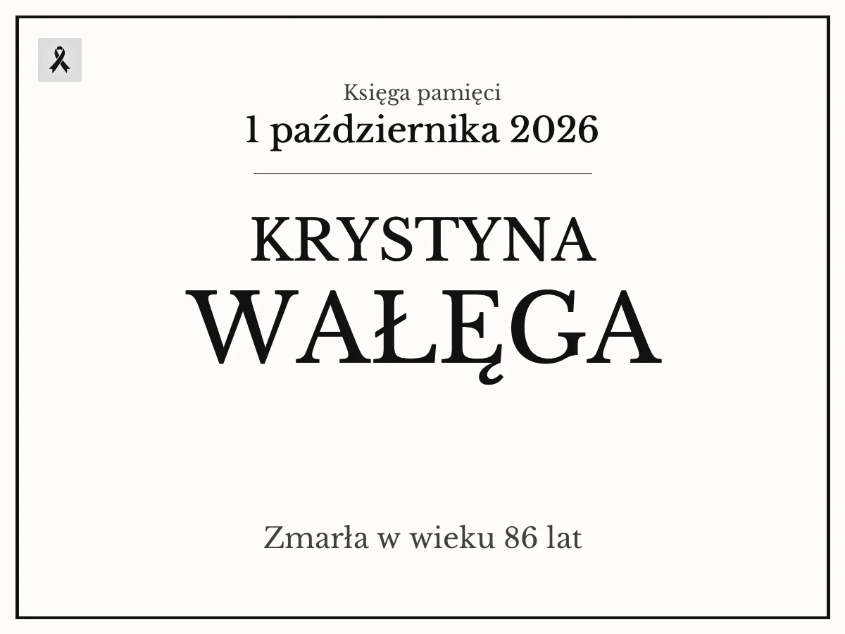 Krystyna Wałęga z domu Arasim