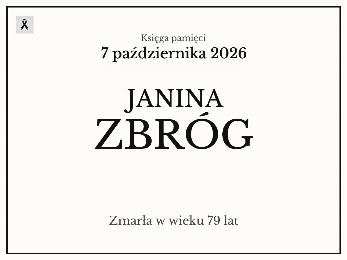 Janina Zbróg z domu Nowak