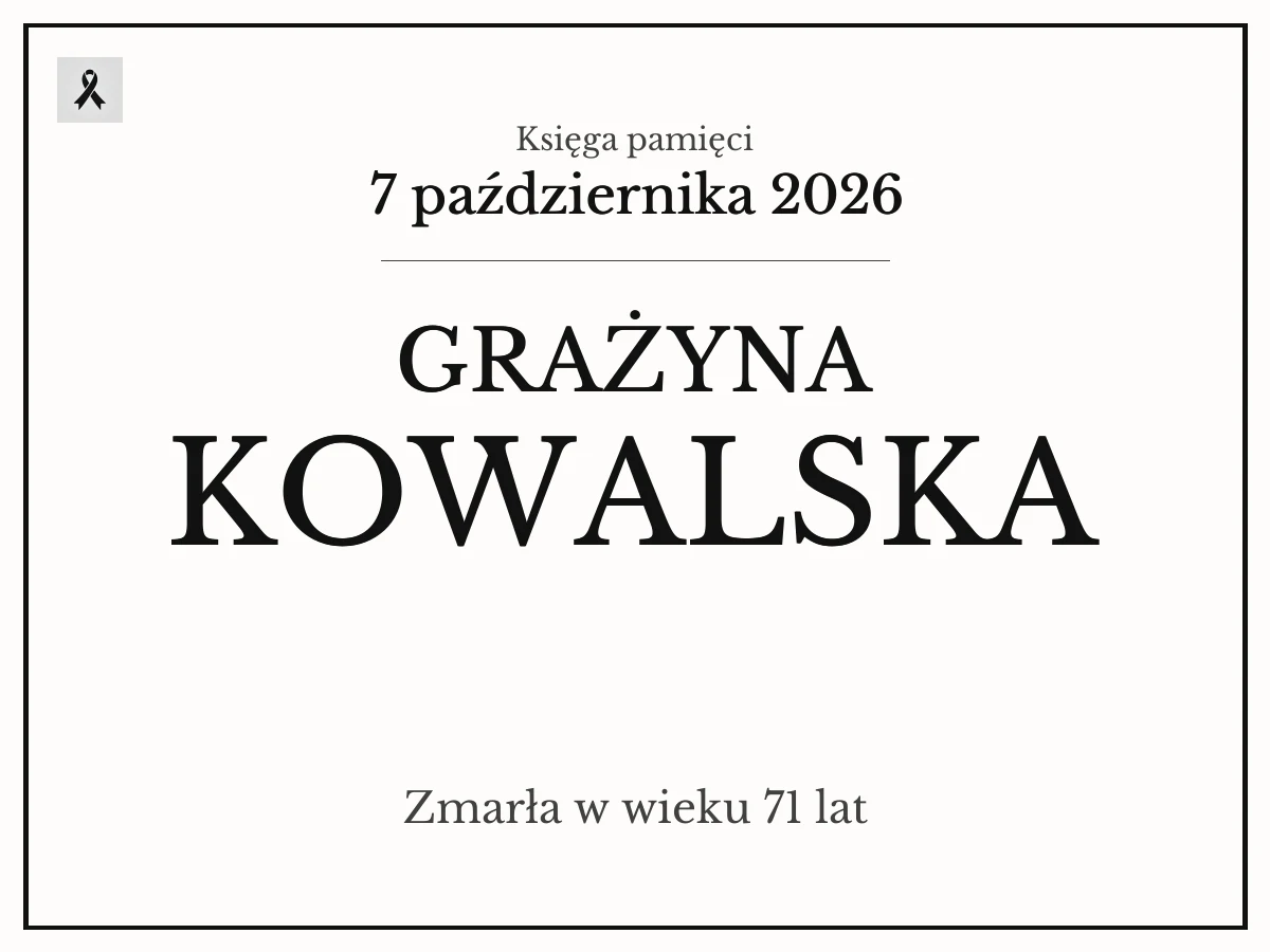 Grażyna Kowalska z domu Gut