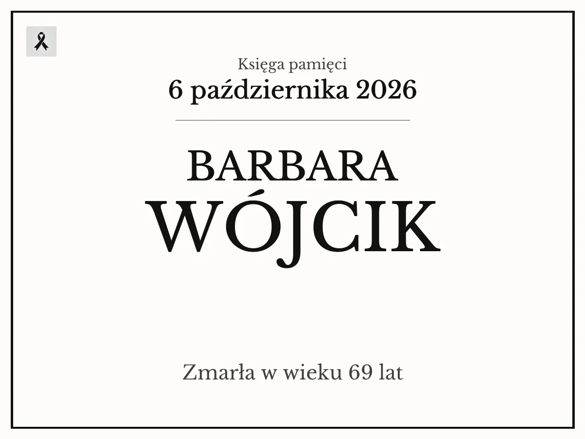Barbara Wójcik z domu Kutera