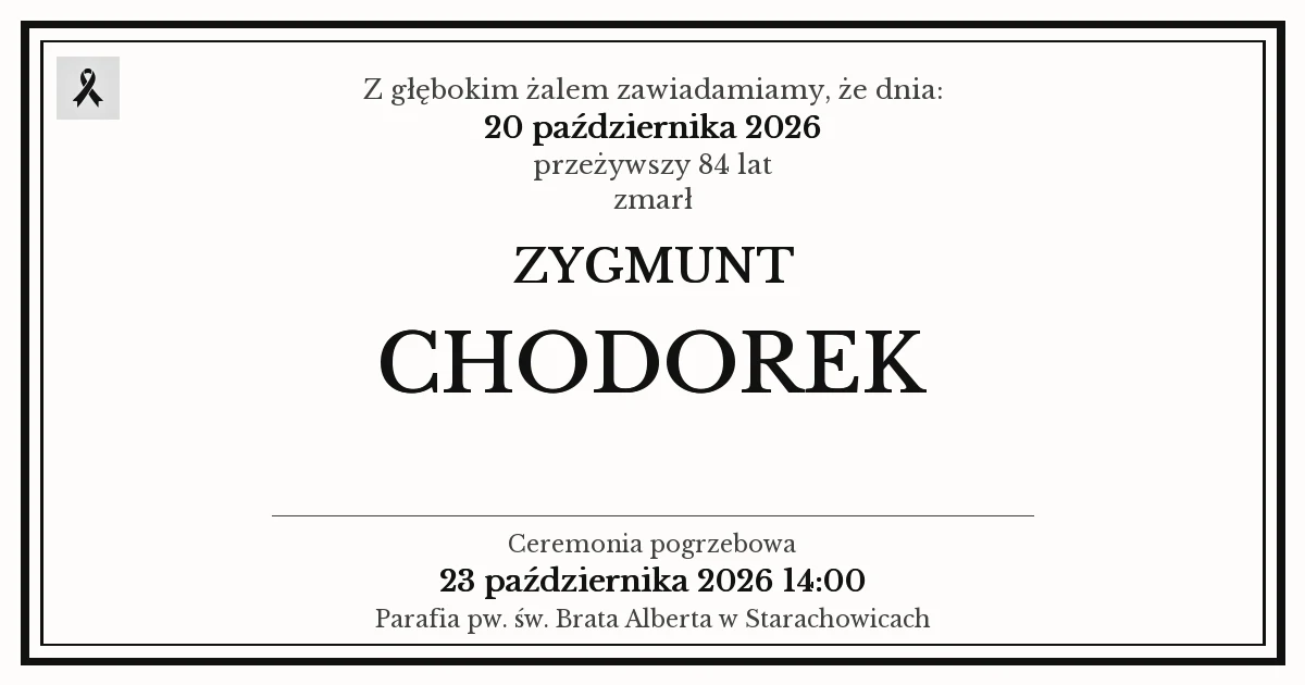 Nekrolog — Zygmunt Chodorek