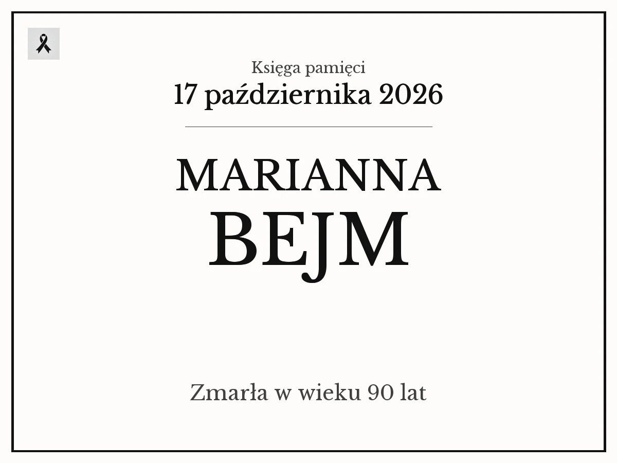 Marianna Bejm z domu Nowocień