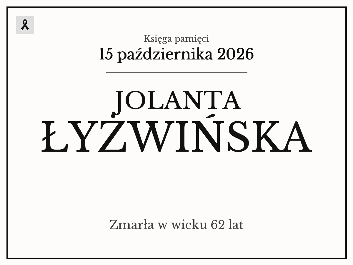 Jolanta Łyżwińska z domu Adam