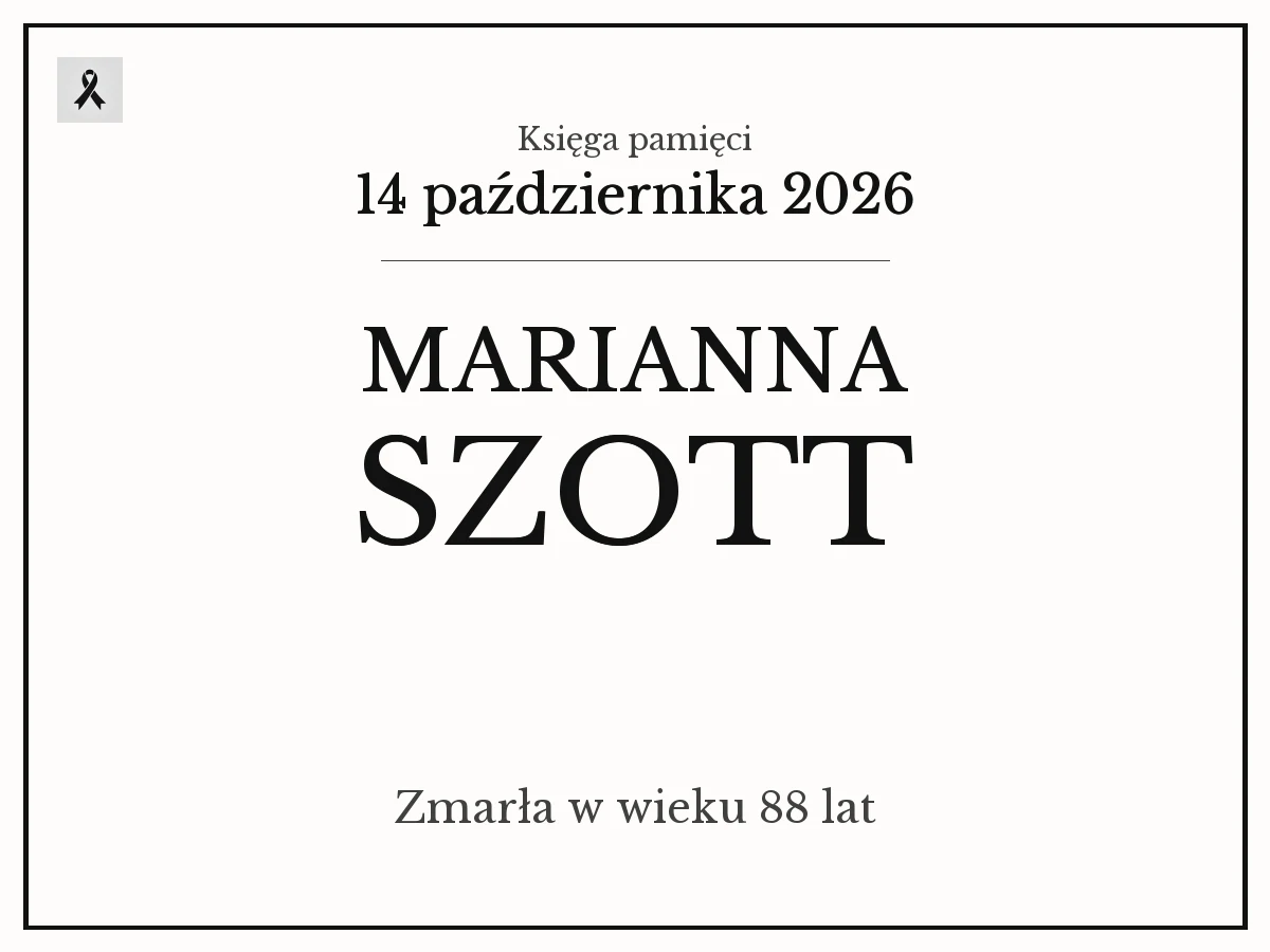 Marianna Szott z domu Skorupa