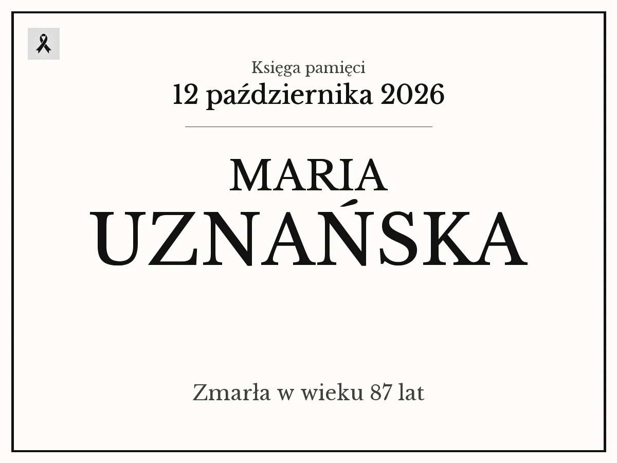 Maria Uznańska z domu Pacocha