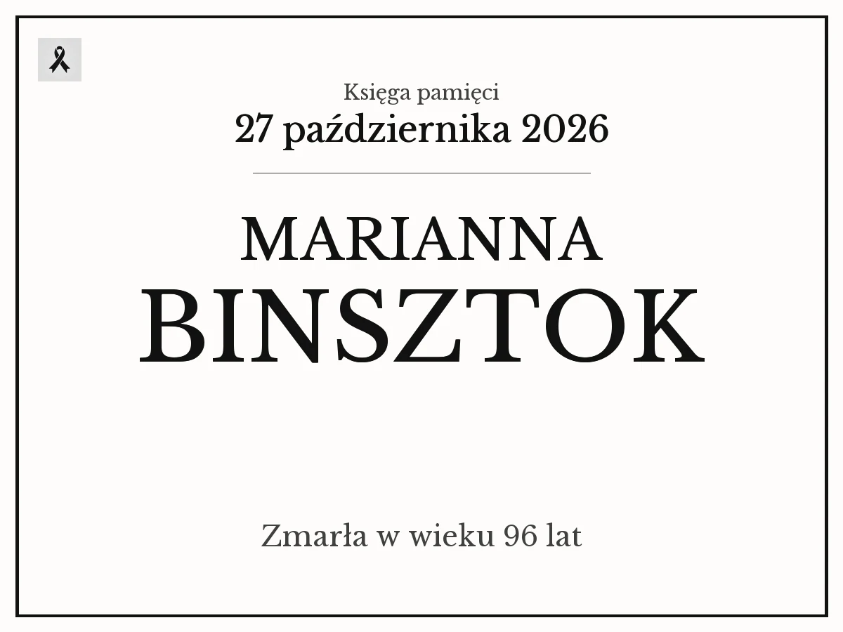 Marianna Binsztok z domu Drela
