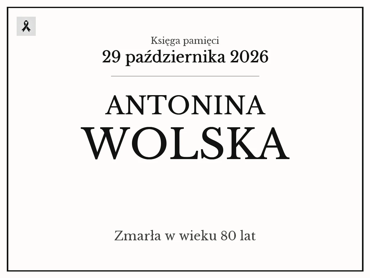 Antonina Wolska z domu Kostrzewa