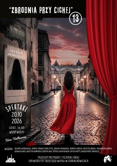 Ilustracja zapowiadająca teatralną komedię kryminalną